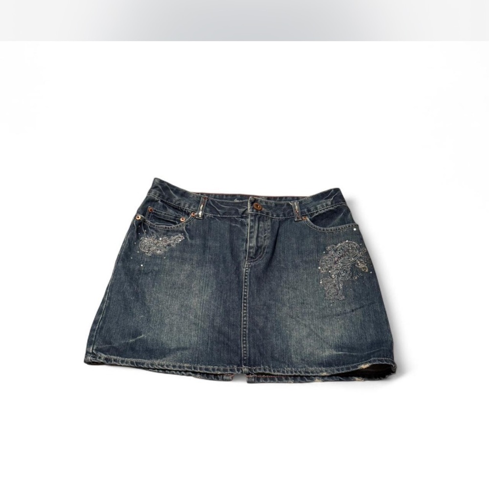 Y2K Denim American Eagle Embellished Skirt